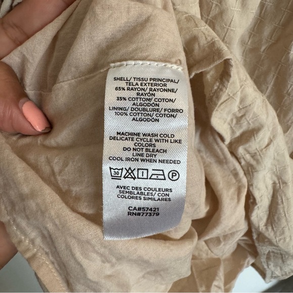 Ann Taylor Grid Knit High Neck Tank Top with Neck Tie - Picture 5 of 9